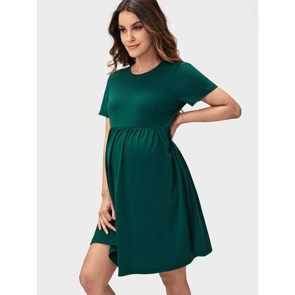 BASICS Maternity Solid Smock Dress - Picture 8 of 8